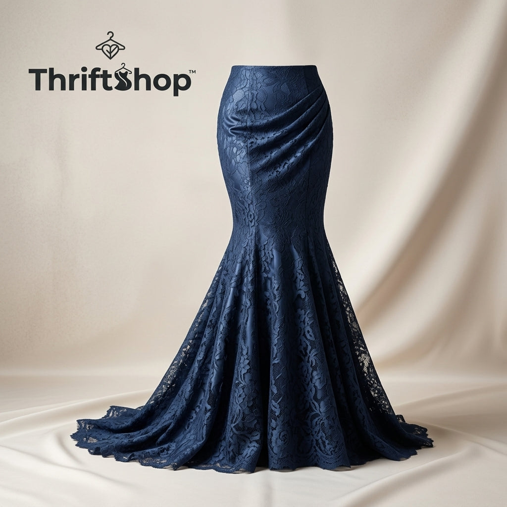 Thrifttshop™ Midnight Lace Mermaid Skirt