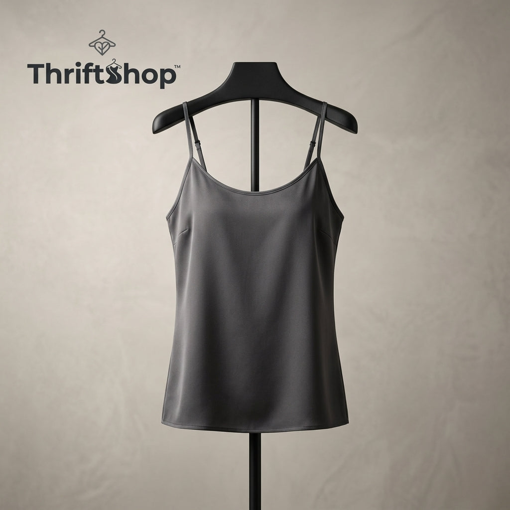 Thrifttshop™ Ash Silk-Feel Cami Top