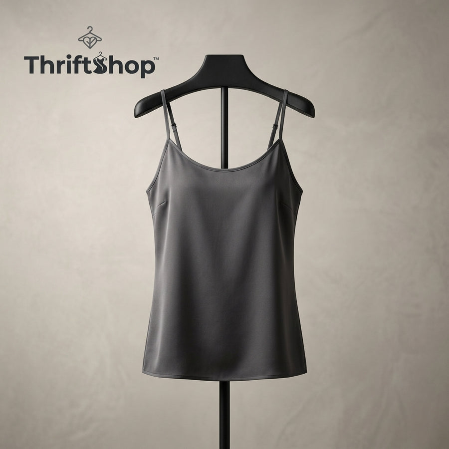 Thrifttshop™ Ash Silk-Feel Cami Top